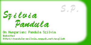 szilvia pandula business card